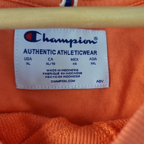 Champion Womens Orange NWT Allover Logo Crew Neck - Picture 7 of 7